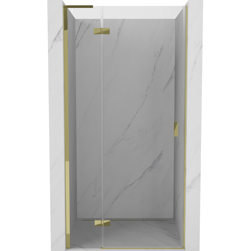 Mexen Mist-H L sprchové dvere výklopné ľavé 85 cm, transparentné, zlaté - 8A5L-085-000-50-00-L