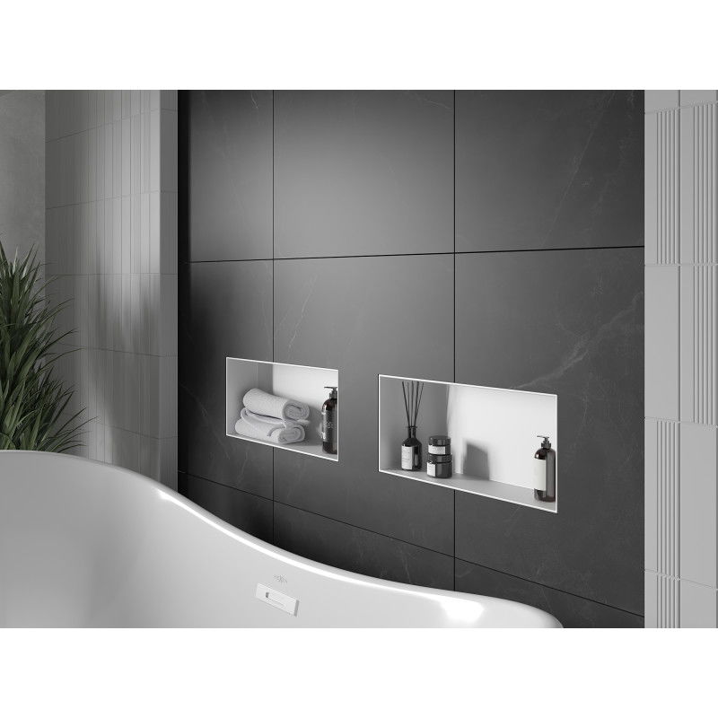 Mexen X-Wall-NR výklenková polica bez límca 45 x 20 cm, biela - 1921452010