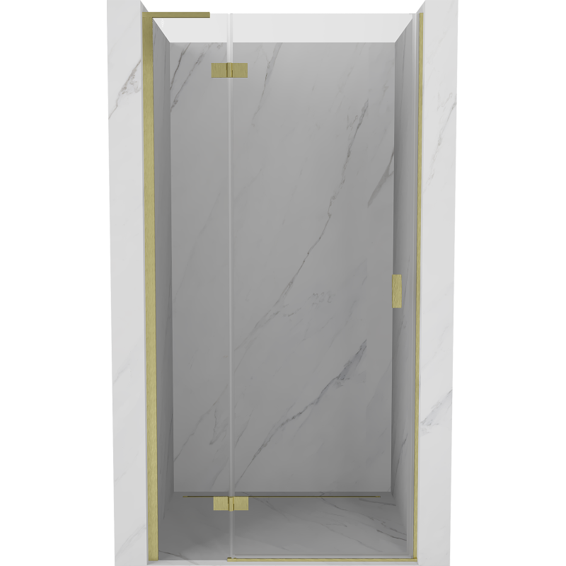 Mexen Mist-H L sprchové dvere otváracie ľavé 85 cm, transparentné, zlaté kartáčované - 8A5L-085-000-55-00-L