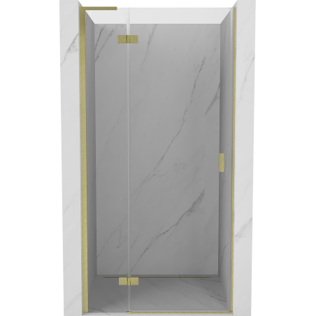 Mexen Mist-H L sprchové dvere otváracie ľavé 85 cm, transparentné, zlaté kartáčované - 8A5L-085-000-55-00-L