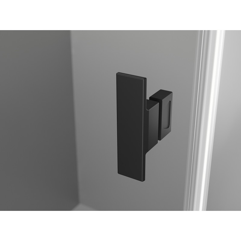 Mexen Mist-H L sprchové dvere výklopné ľave 85 cm, priehľadné, čierne - 8A5L-085-000-70-00-L