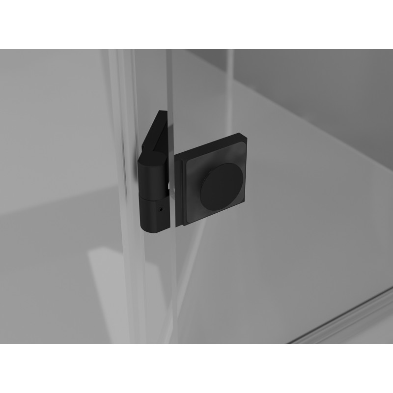 Mexen Mist-H L sprchové dvere otočné ľavé 105 cm, transparentné, čierne - 8A5L-105-000-70-00-L