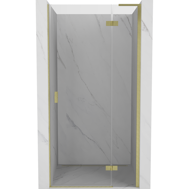 Mexen Mist-H L sprchové dvere otváracie pravé 85 cm, priehľadné, zlaté brúsené - 8A5L-085-000-55-00-P