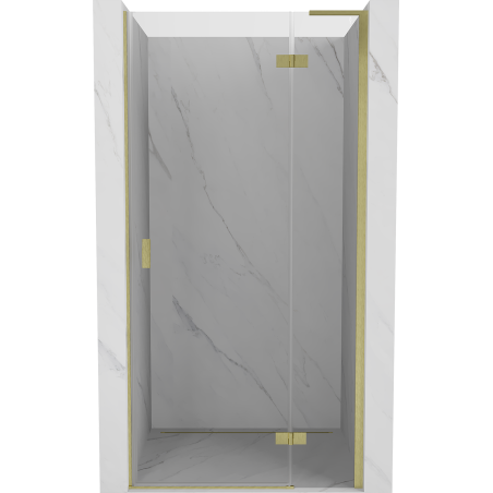 Mexen Mist-H L sprchové dvere otváracie pravé 85 cm, priehľadné, zlaté brúsené - 8A5L-085-000-55-00-P