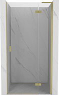 Mexen Mist-H L sprchové dvere otváracie pravé 85 cm, priehľadné, zlaté brúsené - 8A5L-085-000-55-00-P