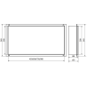 Mexen X-Wall-NR zapustená polica bez obruby 45 x 30 cm, inox - 1911453010