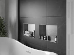 Mexen X-Wall-NR zapustená polica bez obruby 45 x 30 cm, inox - 1911453010