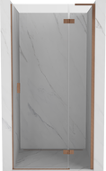 Mexen Mist-H L sprchové dvere pravé 90 cm, transparentné, leštená meď - 8A5L-090-000-65-00-P