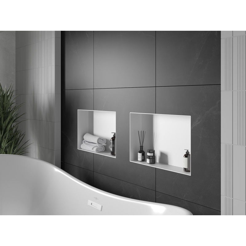 Mexen X-Wall-NR vstavaná polica bez goliera 45 x 30 cm, biela - 1921453010