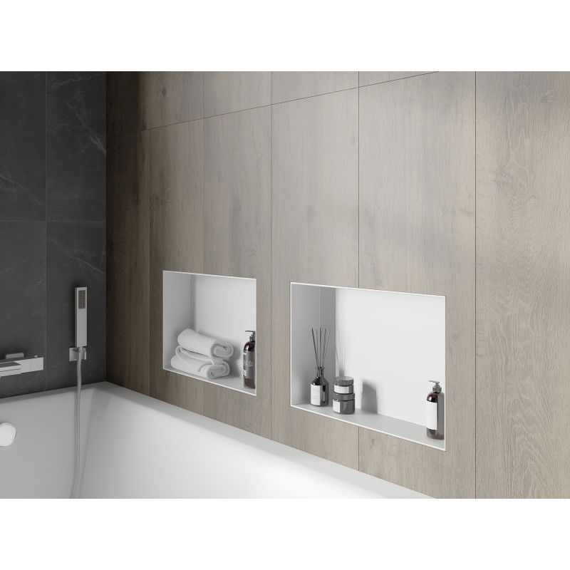 Mexen X-Wall-NR vstavaná polica bez goliera 45 x 30 cm, biela - 1921453010