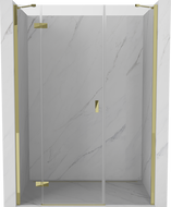Mexen Mist-H ľavé sprchové dvere 155 cm, transparentné, zlaté - 8A5-155-001-50-00-L
