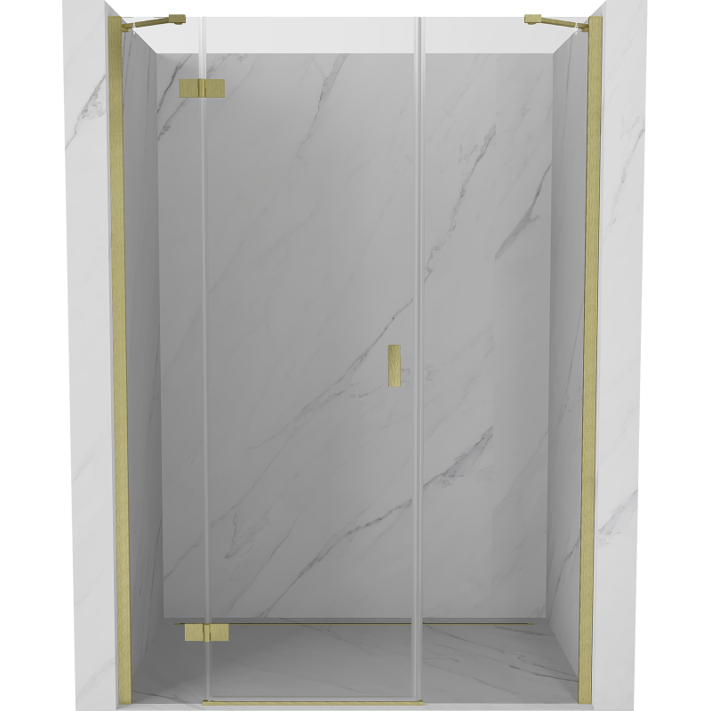 Mexen Mist-H sprchové dvere ľavé otváracie 140 cm, transparentné, zlaté brúsené - 8A5-140-001-55-00-L