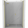 Mexen Mist-H ľavé sprchové dvere 155 cm, transparentné, zlaté kartáčované - 8A5-155-001-55-00-L