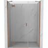 Mexen Mist-H sprchové dvere kyvné ľavé 155 cm, transparentné, brúsená meď - 8A5-155-001-65-00-L