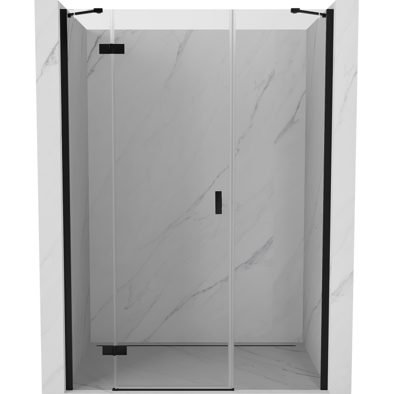 Mexen Mist-H sprchové dvere výklopné ľavé 120 cm, transparentné, čierne - 8A5-120-001-70-00-L