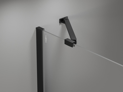 Mexen Mist-H ľavé sprchové dvere, 130 cm, priehľadné, čierne - 8A5-130-001-70-00-L