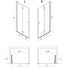Mexen Mist-F sprchové dvere skladacie ľavé 115 cm, transparentné, chróm - 8A6-115-000-01-00-L