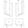 Mexen Mist-H sprchové dvere pravé 140 cm, priehľadné, zlaté brúsené - 8A5-140-001-55-00-P