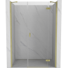 Mexen Mist-H pravé sprchové dvere, 140 cm, transparentné, zlaté kartáčované - 8A5-140-001-55-00-P