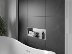 Mexen X-Wall-NR zapustená polica bez obruby 60 x 20 cm, inox - 1911602010