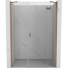 Mexen Mist-H sprchové dvere otváracie pravé 155 cm, transparentné, kartáčovaná meď - 8A5-155-001-65-00-P