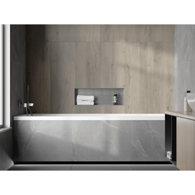 Mexen X-Wall-NR nástenná polica bez príruby 60 x 20 cm, inox - 1911602010
