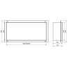 Mexen X-Wall-NR zapustená polica bez obruby 60 x 20 cm, inox - 1911602010
