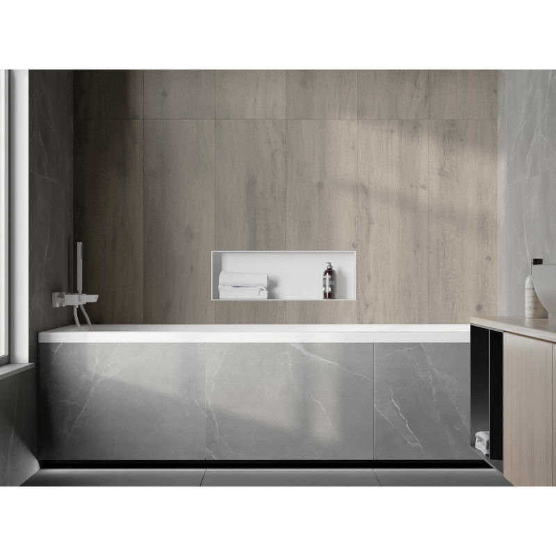 Mexen X-Wall-NR zapustená polica bez límca 60 x 20 cm, biela - 1921602010