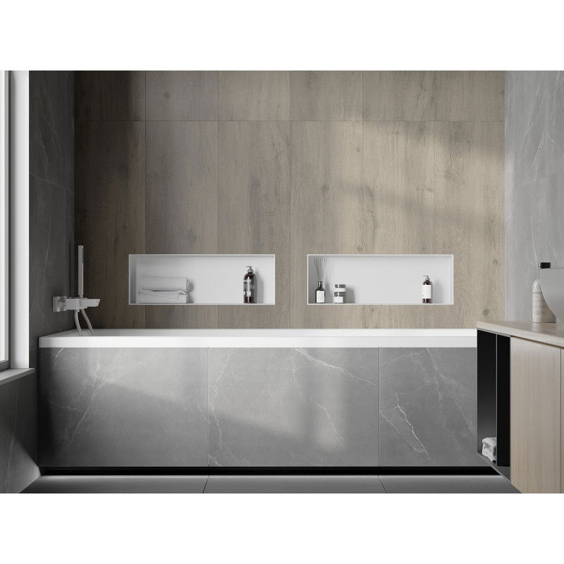 Mexen X-Wall-NR zapustená polica bez límca 60 x 20 cm, biela - 1921602010