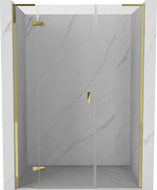 Mexen Mist-H L sprchové dvere ľavé 155 cm, transparentné, zlaté - 8A5L-155-001-50-00-L