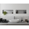Mexen X-Wall-NR nástenná polica bez obvodu 60 x 20 cm, inox - 1911602010