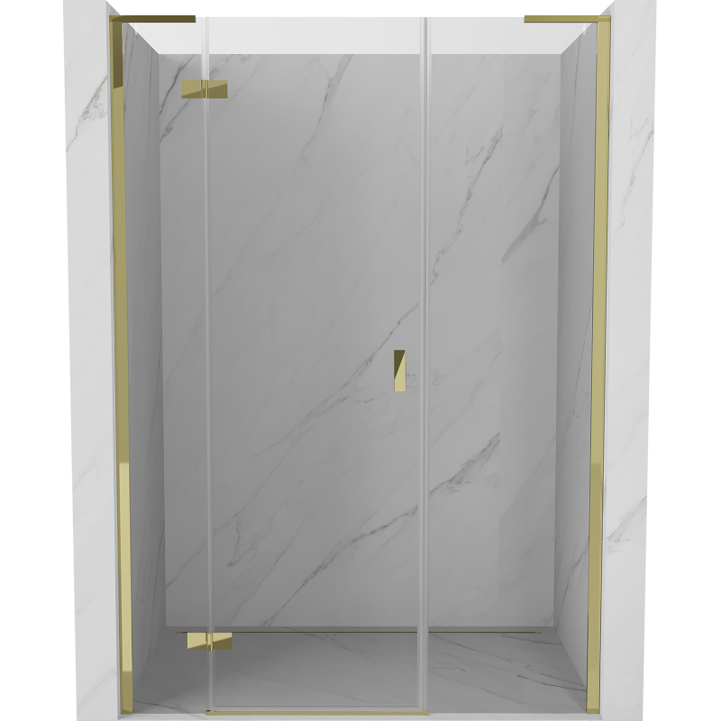 Mexen Mist-H L sprchové dvere výklopné ľavé 160 cm, transparentné, zlaté - 8A5L-160-001-50-00-L