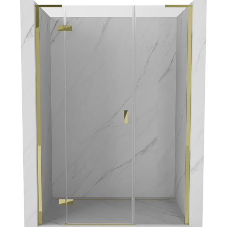 Mexen Mist-H L sprchové dvere výklopné ľavé 160 cm, transparentné, zlaté - 8A5L-160-001-50-00-L
