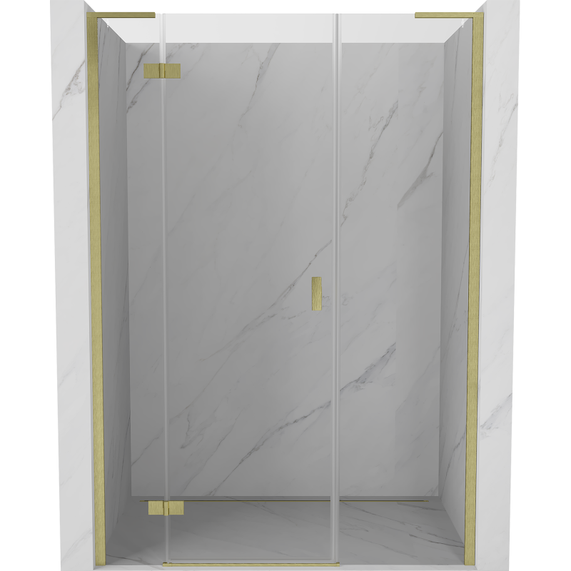 Mexen Mist-H L sprchové dvere otváravé ľavé 155 cm, transparentné, zlaté kartáčované - 8A5L-155-001-55-00-L