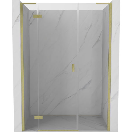 Mexen Mist-H L sprchové dvere otváravé ľavé 155 cm, transparentné, zlaté kartáčované - 8A5L-155-001-55-00-L