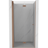 Mexen Mist-F sprchové dvere skladacie ľavé 70 cm, transparentné, brúsená meď - 8A6-070-000-65-00-L