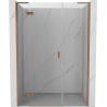 Mexen Mist-H L sprchové dvere výklopné ľavé 155 cm, transparent, brúsená meď - 8A5L-155-001-65-00-L
