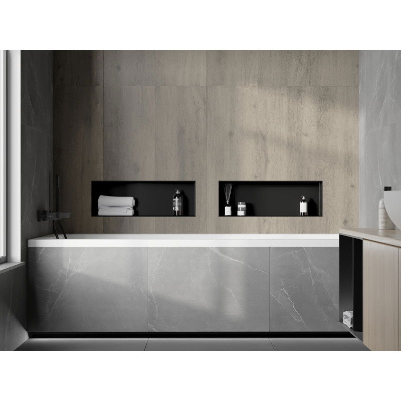 Mexen X-Wall-NR výklenková polica bez lemovania 60 x 20 cm, čierna - 1971602010