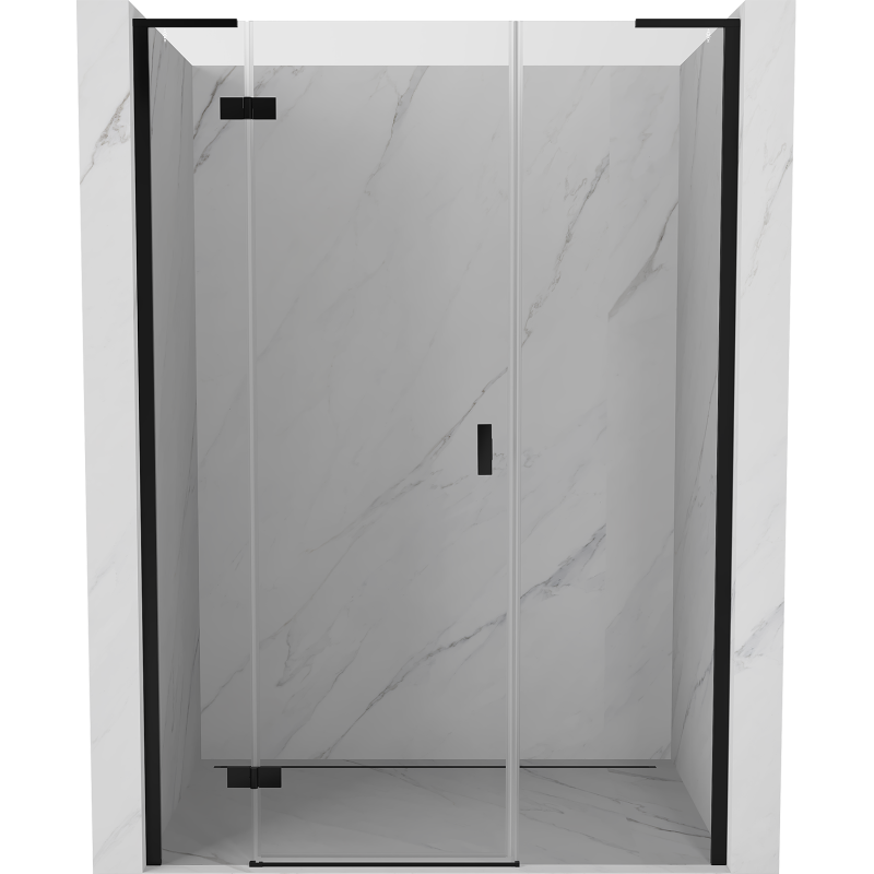 Mexen Mist-H L zásuvné sprchové dvere ľavé 160 cm, transparentné, čierne - 8A5L-160-001-70-00-L
