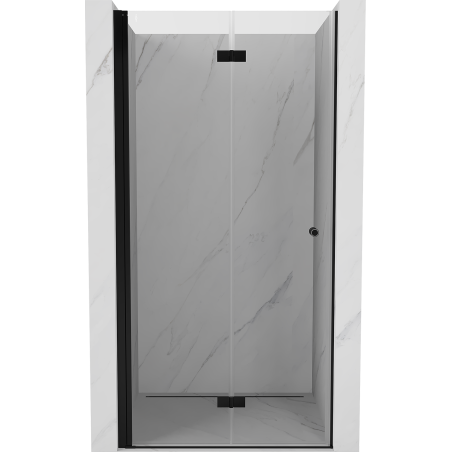Mexen Mist-F skladacie sprchové dvere ľavé 60 cm, transparentné, čierne - 8A6-060-000-70-00-L