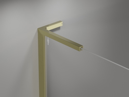 Mexen Mist-H L sprchové dvere výkyvné pravé 140 cm, transparentné, zlaté - 8A5L-140-001-50-00-P