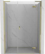 Mexen Mist-H L sprchové dvere výkyvné pravé 140 cm, transparentné, zlaté - 8A5L-140-001-50-00-P