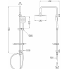 Mexen T17 sprchový stĺp, chróm - 798171793-00