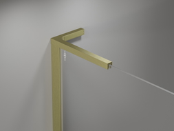 Mexen Mist-H L sprchové dvere sklopné pravé 155 cm, transparentné, zlaté kartáčované - 8A5L-155-001-55-00-P