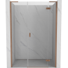 Mexen Mist-H L sprchové dvere výklopné pravé 125 cm, transparentné, brúsená meď - 8A5L-125-001-65-00-P