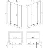 Mexen Mist-H L sprchové dvere otočné pravé 150 cm, transparentné, brúsená meď - 8A5L-150-001-65-00-P