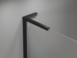 Mexen Mist-H L sprchové dvere pántové pravé 135 cm, transparentné, čierne - 8A5L-135-001-70-00-P