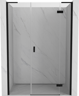 Mexen Mist-H L sprchové dvere otočné pravé 145 cm, transparentné, čierne - 8A5L-145-001-70-00-P