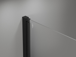 Mexen Mist-F skladacie sprchové dvere ľavé 90 cm, čierny rám, čierne - 8A6-090-000-70-70-L
