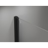 Mexen Mist-F skladacie ľavé sprchové dvere 60 cm, čierna mriežka, čierne - 8A6-060-000-70-77-L